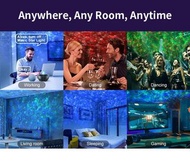 Starry water pattern projection lamp USB bluetooth music atmosphere light single green laser starry 