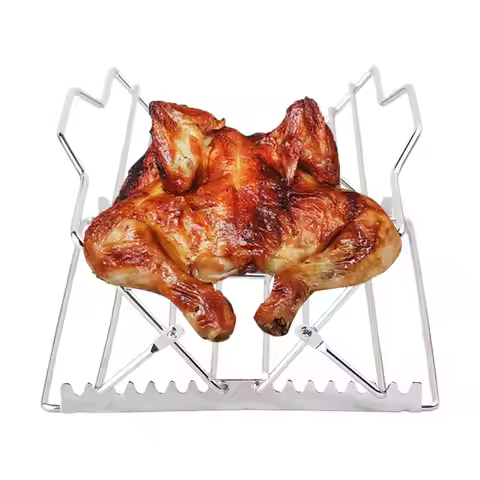 Adjustable Roasting Rack Stainless Steel Universal Grill & Oven Rack for 9x13 Pan, Pork Beef Steak, 