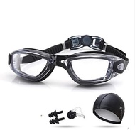 Myopia Swimming Goggles Silicone Swimming Goggles Anti-fog Optical Waterproof Men and Women Adult Tr