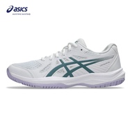 ASICS Women UPCOURT 6 Indoor Court Shoes in White/Foggy Teal