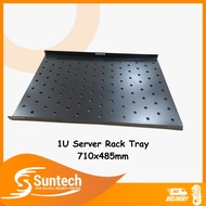 Premium 1U Server Rack Tray: Universal Fit for 22U and 42U Racks, 710x485mm Dimensions