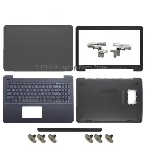 For X555 X555L X554 F555 F555U K555 R556L LCD Back Cover Front Bezel Palmrest Bottom Case Hinges Hin