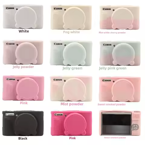 Soft Silicone Cover for Canon SX740 SX730 Rubber Bag Cover with Lens Protector Cap for Canon Protect