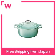 Le Creuset Casting Enamel Pot Signature Cocotte Rondo 18 cm Cool Mint Gas IH Oven Compatible