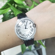 Ladies Cartier Back Diamond Cartier Series Wrist Watch Blue Balloon 33mm Watch