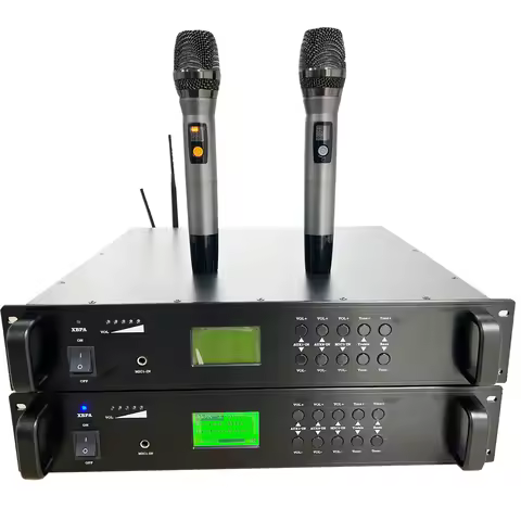 Hot PA System With Microphone Function 2000W 2U 3U Power Amplifier Output 100V-70V-4-16 OHM