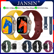 Đồng hồ thông minh dây silicon H11 Ultra 49mm Seri 8 H11 Ultra Plus dây đeo tay H9 HK10 H10 Ultra Si