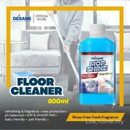 DESANS Mop & Shine Floor Cleaner (800ml) | No Rinse, Shiny & Anti-Bacterial | Safe for Kids & Pets |