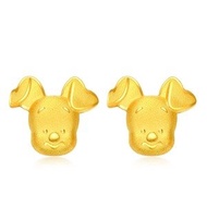 周大福 - 迪士尼小熊維尼系列:999.9黃金工藝精品耳環(單粒)