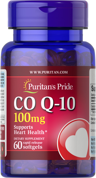 Puritans Pride Q-SORB™ Co Q-10 100 mg 200 mg / 60 Rapid Release Softgels Q10 คิวเท็น
