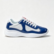 PRADA PRADA America's Cup Casual Shoes Calfskin Mesh Stitching Lace-Up Low-Top Sneakers Men Women Sa