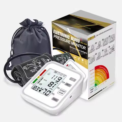 KIUZOU Digital LCD arm tensiometers Blood Pressure Monitor Heart rate Meter Large Cuff Sphygmomanome
