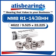 NMB R1-1438HH ( R6-zz ) Bore 0.375 inch ( 9.525mm ) O.D 0.875 inch ( 22.225mm ) Ball Bearing Inch Se