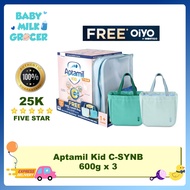 Aptamil KID C-SynB Step 3 Growing Up Formula 1+ Years (600g x 3) Free Oiyo 1 Lunch Bag (Exp : 08/202