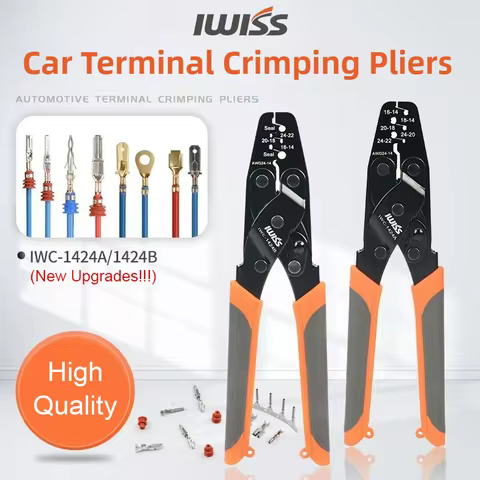 IWISS Non Insulated Open Barrel Terminal Crimp Tool Wire Crimper IWS-1424B IWC-1424A IWC-1424B Orang