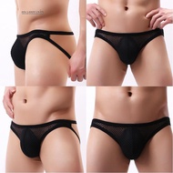 Mens Briefs Breathable Comfy Soft Underpants Mens Fishnet Mesh Low rise Sexy Jockstrap Lingerie Thong Underwear