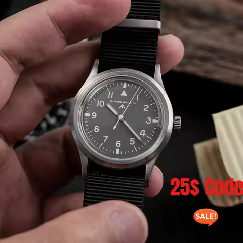 Militado ML14 V2 Watch VH31 Sweep Second Quartz Movement Sapphire Mirror AR Coating Night Light 100m