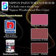 Nippon Paint Weatherbond Flex Exterior collection 1 Liter Exotic Bloom 1296D / Remember Rose 1345D /