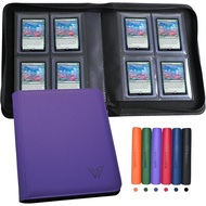Toploader Binder 4 Pocket,Holds 128 Top Loaders,Top Loader Binder 4 Pocket for 3" x 4"Rigid Cards,Do