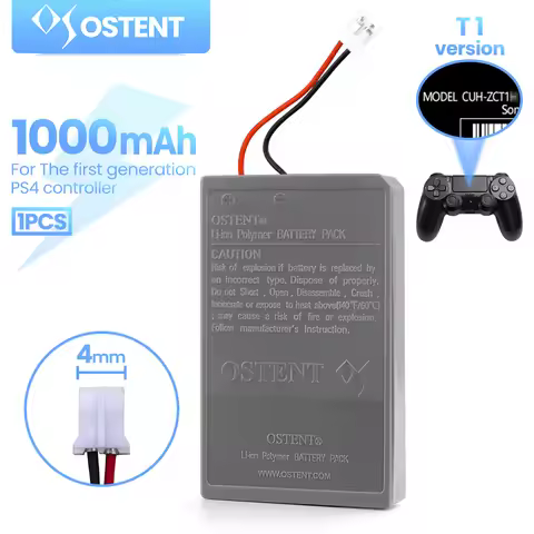 OSTENT 1000mAh Replacement Battery Pack for Sony PS4 Wireless Dual Shock Controller First Generation