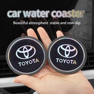 Car Laser Silicone Colorful Reflective Water Coaster for Toyota Raize Rush Vios Veloz Cross Corolla Yaris Sienta Prius Camry Fortuner Wigo Innova Hilux Accessories