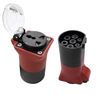 หัวจ่ายไฟออกจากรถ EV V2L Vehicle to load หัวแปลง จ่ายไฟจากแบตรถไฟฟ้าสู่ภายนอก EV Type2 16A รองรับ BY