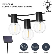 E-commerce Solar G40 String Lights Outdoor Garden Courtyard Waterproof led Ball Bulb Solar String Li