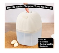 250ML Cordless Mini Food Processor, Rechargeable Electric Garlic Chopper, Portable Stainless Steel Blade Blender, Vegetable &amp; Nut Chopper, Ideal for Onion, Chili, Minced Meat &amp; Spices, BPA-Free, Compact &amp; Easy-to-Use Kitchen Gadget