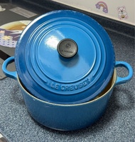 Le Creuset 藍色圓形鑄鐵鍋 22cm