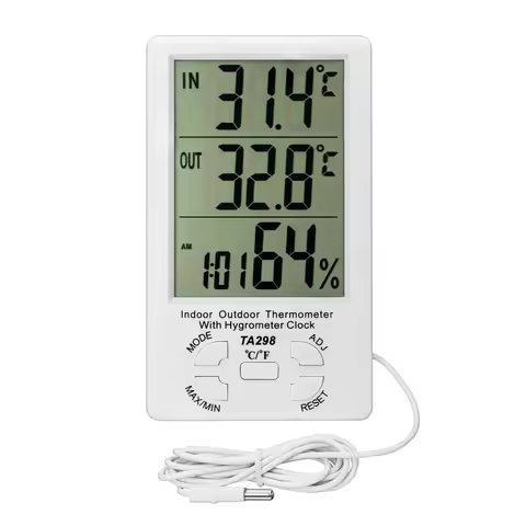 Home Digital Thermometer Hygrometer LCD Display Temperature Humidity Meter Alarm Clock C/F Kitchen W