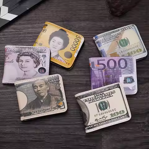 1PC Cute US Dollar Wallet For Men and Women PU Money Bag Novelty Gift Teens Student Purse Women Male