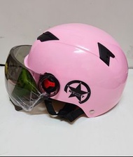 帳號內物品可併單限時大特價   HELMET粉紅色時尚防護頭盔機車自行車電動車極限運動工程安全帽ABS盔體+烤漆工藝騎士帽