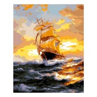 16 x 20 Inch DIY Oil Painting on Canvas Paint by Number Kit Sunset Pattern for Adults Kids Beginner