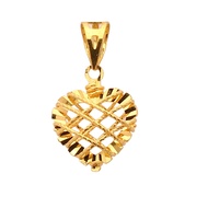 TAKA Jewellery 916 Gold Heart Pendant