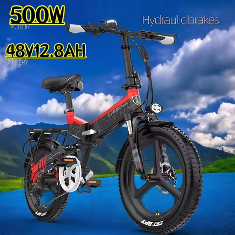 Electric Bicycle LANKELEISI G650motor 500w battery 48v12.8ah mini Folding e-bike urban leisure 20inc