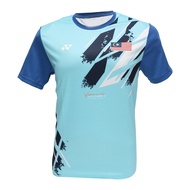 Yonex 2025 Malaysia Open Badminton Shirt - BWF World Tour Blue - Men's and Women's Sportswear