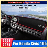 Car Dashboard Cover For Honda Civic 11th Gen Type R FL5 2021 2022 2023 2024 Instrument Desk Sun Shad
