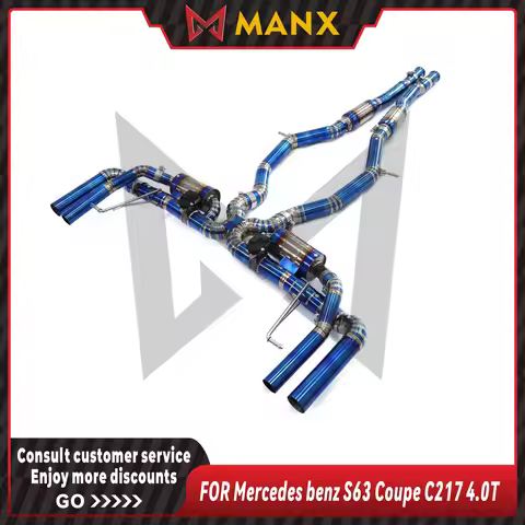 Ti Alloy Catback for Mercedes S63 Coupe C217 4.0T | Valved Muffler, Performance Exhaust + Perfect Fi