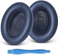 GEVO Ear Pads Cushions Replacement for Bose QC45 QC SE QC35 ii QC35, Earpads for Bose QuietComfort 45 35ii 35 Headphones with Protein Leather Noise Isolation Memory Foam (Blue)