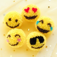 Pompom Emoji - Emoji - Handmade Keychain