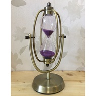15 minute timer Sand Clock Hourglass Elegant Purple Sand Metal Glass Decoration