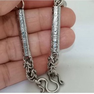 5mm Thickness Stainless Steel Thai Buddha Amulet Necklace L70cm.不锈钢湿婆坤佛牌项链.