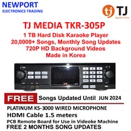 TJ Media TKR-305P High Def 1 Terabyte HDD 720P High Definition Karaoke Player with 25000 Songs