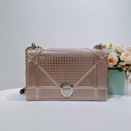 TW4617 Christian Dior 中號 盾牌 鏈條包 香檳金Medium Diorama Shoulder Bag Metallic Pink