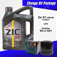 SK ZIC X7 10W-40 Fully Synthetic Motor Oil Change Bundle for Ford EcoSport / Ford Focus (gas) / Ford Fiesta