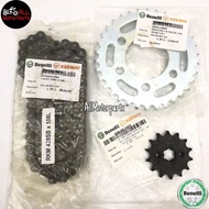 [100% ORI] SM-SPORT 110R CHAIN SPROCKET SET SPOKET DEPAN BELAKANG RANTAI 34T ORIGINAL BENELLI