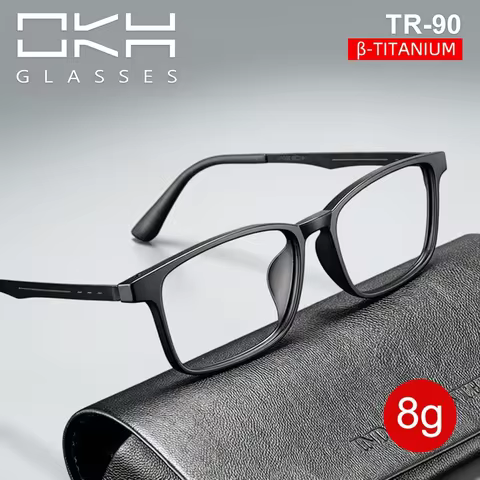 OKH UltraLight Pure Titanium Glasses Blue Light Blocking Reading Glasses Men Myopia Hyperopia Optica