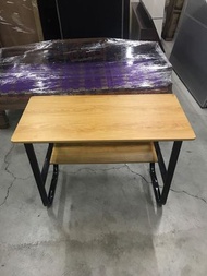 木紋色鐵腳架書桌 電腦桌