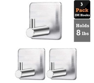 ONE - 【1套3個】不銹鋼掛鉤 臥室 衣櫃 衣服掛鉤 廁所浴室 大浴巾毛巾掛鉤