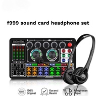 CODE Q8F olla F999 sound card set singing live broadcast equalizer equalizer with headphones and mic